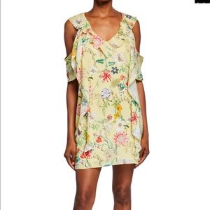 PARKER Floral cold shoulder dress